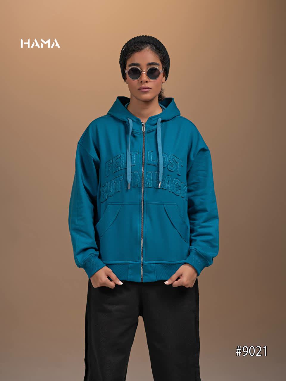 سوئیشرت جلو زیپ زنانه دورس توکرکی برند حاما